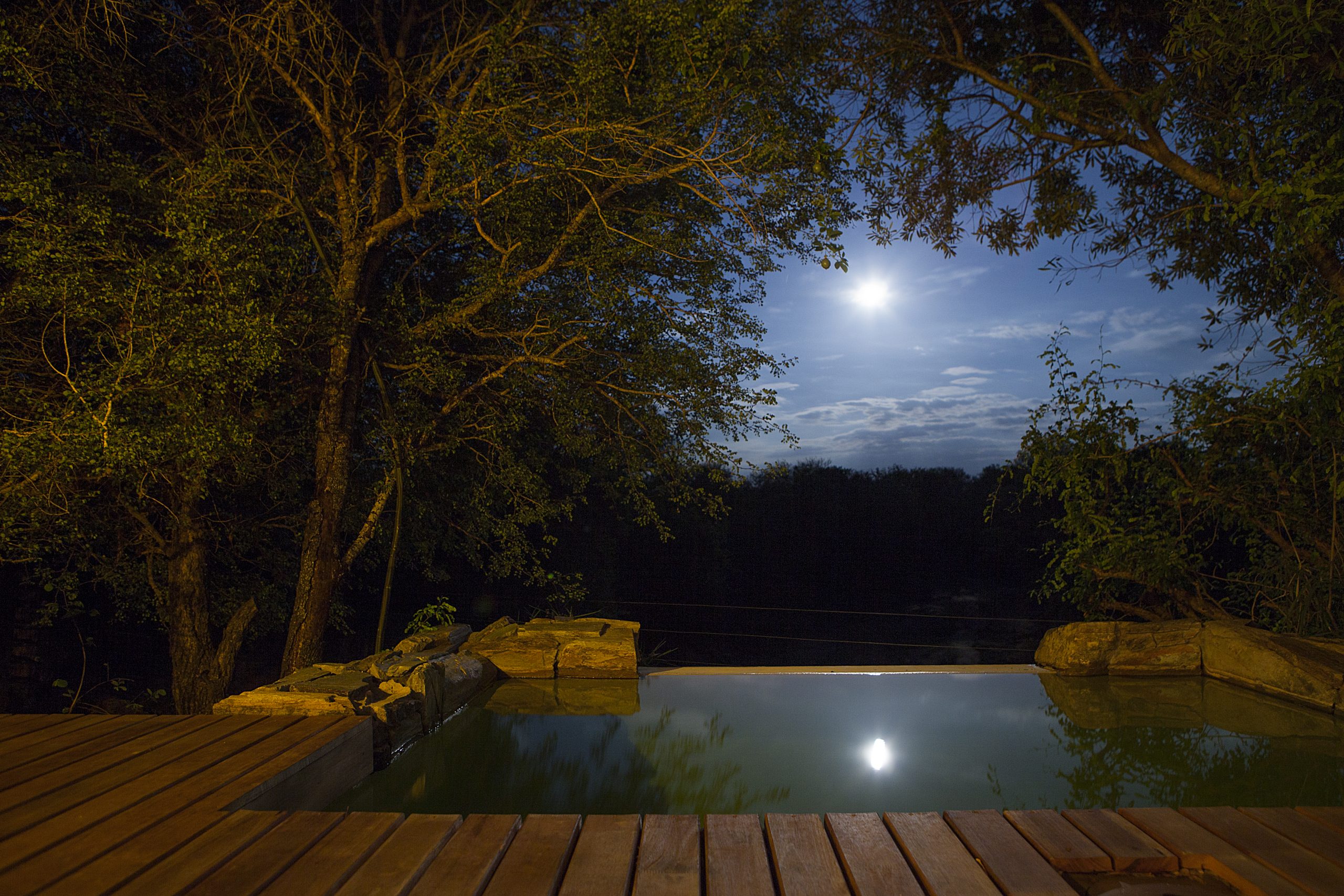 Jabulani Suites - Private Plunge Pool at Night
